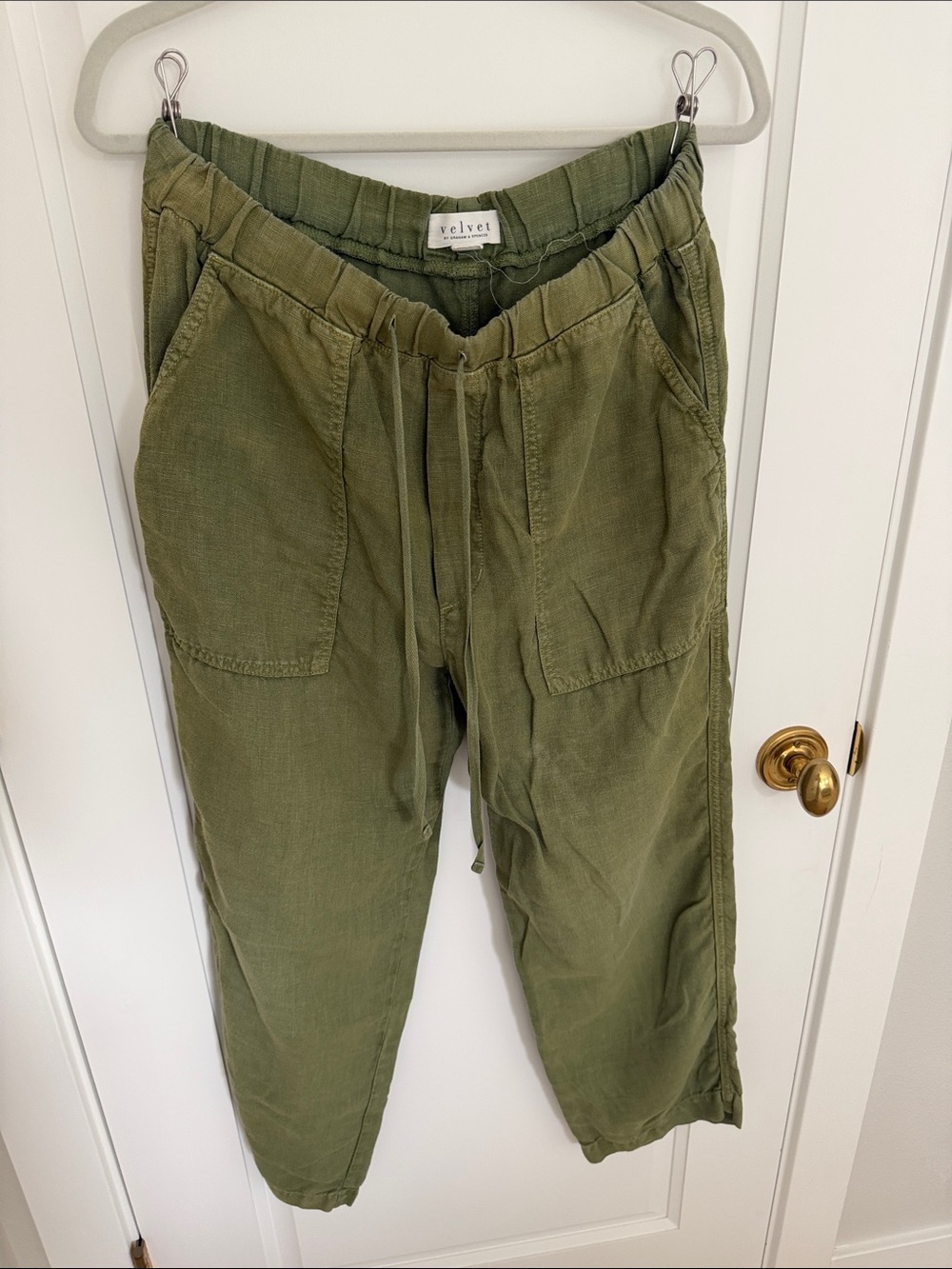 velvet Olive Utility Drawstring Pants for Women